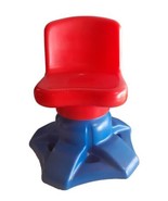 VTG Little Tikes Chunky Red Blue Swivel Chair For Table Art Desk Child Size - $26.19