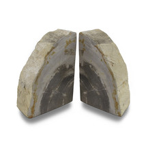 Zeckos Indonesian Light Colored Petrified Wood Bookends 4-6 Pounds - £34.81 GBP