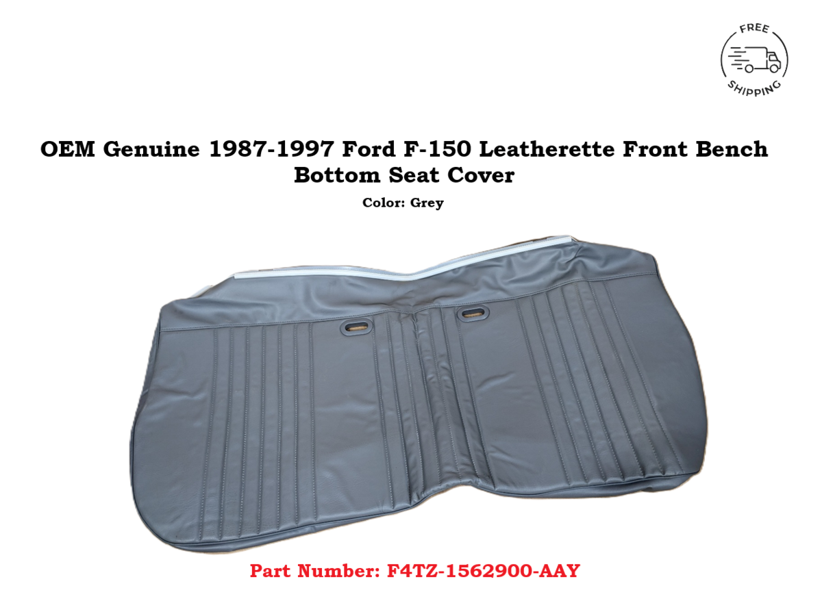 OEM NOS Real Leather top 1987-1997 Ford F-150 Bottom Bench Seat Cover - $197.01