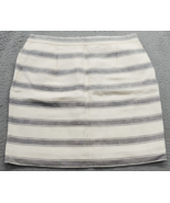 J.CREW Mini Skirt Womens Size 6 Multi Striped Linen Lined Slash Pockets ... - €16,44 EUR