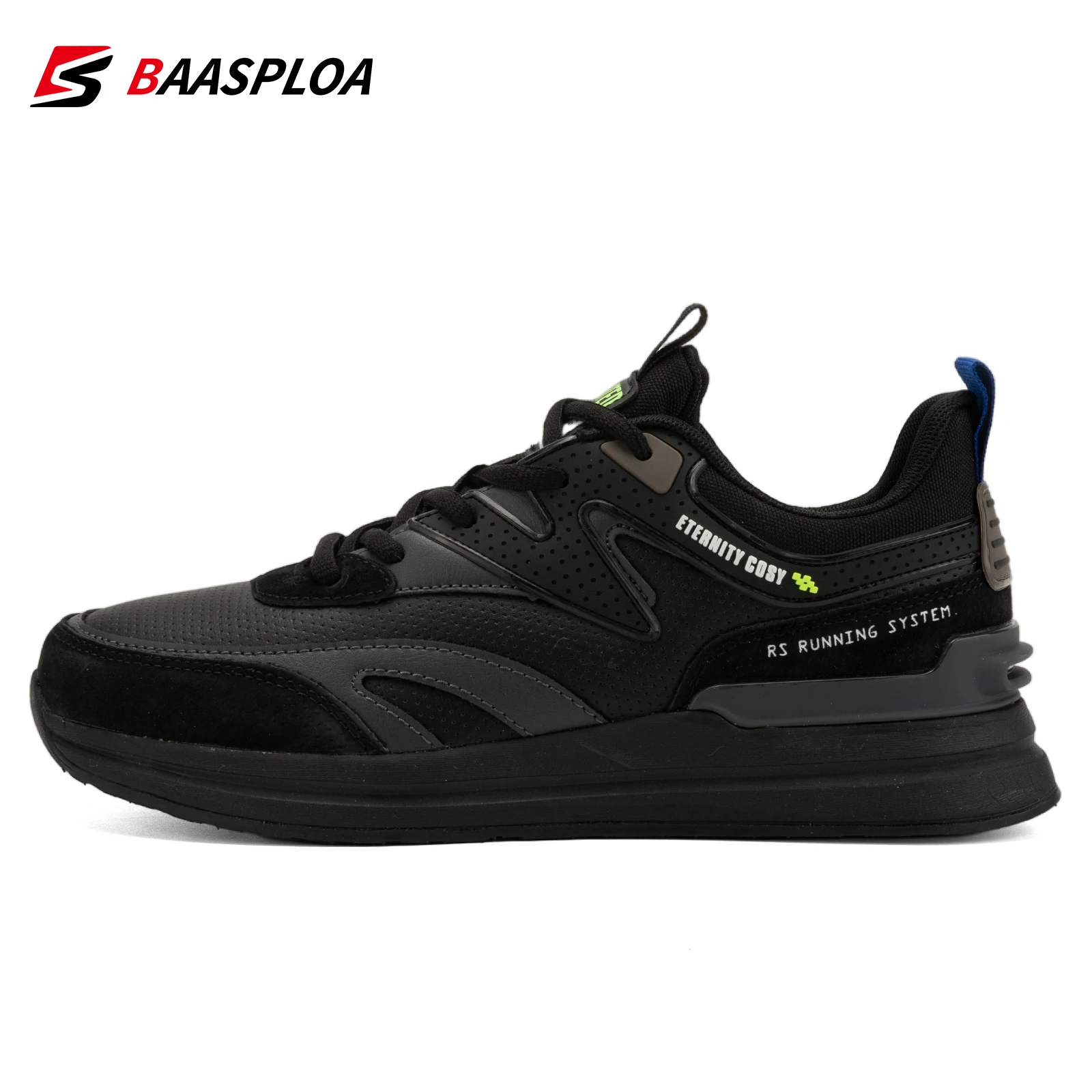 Baasploa 2024 New Men Leather Shoes Lightweight Non-Slip  Fashion Male Casual Co - £169.44 GBP