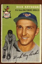 Vintage 1954 Baseball Card TOPPS #150 DICK KRYHOSKI First Base Baltimore Orioles - £9.35 GBP