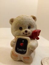 Vintage 1987 Enesco I Love Teacher Miniature Teddy Bear Figurine - £7.75 GBP