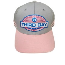 THIRD DAY Miracle Lt Gray Pink HAT CAP DISTRESSED SNAPBACK MESH ATLANTA ... - £9.37 GBP