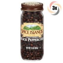 3x Jars Spice Islands Tellicherry Black Peppercorn Seasoning | 2.4oz - £22.90 GBP