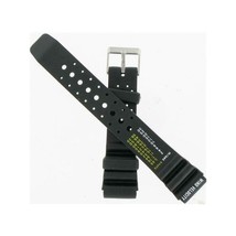 Hadley-Roma Man&#39;s 20mm Black PVC/Rubber WatchBand HR2045736 - $9.85