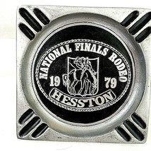 Vintage Hesston National Finals Rodeo Original Belt Buckle 1979 Ashtray  Rare 7&quot; - £27.65 GBP