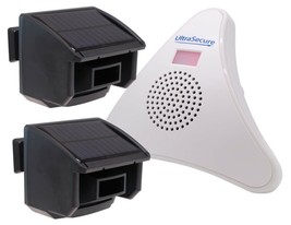 2 x PIR Solar Driveway Alarm System Outdoor Wireless PIR Kit (DA600-T) - £110.48 GBP