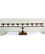 Large Bronze 9 Candle Candelabra Centerpiece 35&quot; Long - $197.01