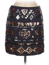 new XHILARATION Sequins Pull On Mini SKIRT sz S Aztec Tribal Gray Lined ... - £13.70 GBP