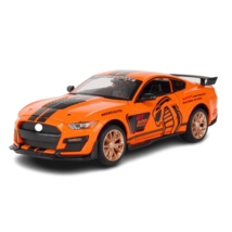 Orange 1: 24 MUSTANG SHELBY GT500 Alloy Car Model High Simulation Diecas... - £22.42 GBP