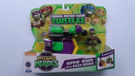 Half-Shell Heroes Rippin&#39; Rider with Biker Donnie Teenage Mutant Ninja Turtles T - £50.61 GBP