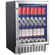 24 Inch Beverage Cooler, 164 Cans Freestanding And Built-In Beverage Ref... - £703.42 GBP