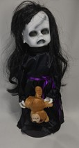 Spooky Village Creepy Doll With Teddy Bear Sound Activated - $38.59