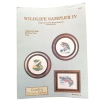 Vintage Cross Stitch Patterns, Wildlife Sampler IV 4, 1978 Joyce C Baile... - $17.42