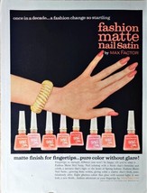 Max Factor Nail Satin Polish Pure Color without glare!-1962 Vintage Prin... - £7.83 GBP