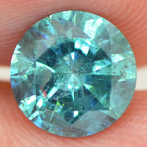 Round Diamond Fancy Turquoise Color I1 Loose Real Natural Enhanced 1.71 Carat - £1,059.40 GBP
