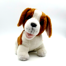 Diamond Plush Toys Smiling Puppy Dog 10&quot; Tan Brown Clean Sanitized Child Gift - £8.59 GBP