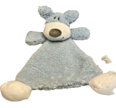 Demdaco Nat and Jules 12 inch Blue Plush Dog Rattle Blankie Baby Gift  - £11.16 GBP