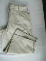 Worthington  pants cropped Capri Modern Fit  14P beige flat front inseam 20&quot; - £9.21 GBP