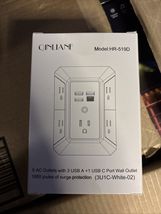 QINLIANF 5 Outlet Wall Charger Extender with 4 USB Charging Ports 3 Sided - $9.70