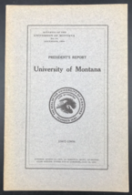 Antique 1907-1908 University of Montana President&#39;s Report Missoula MT 5... - £16.68 GBP
