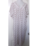 Croft and Barrow light beige Floral print Cap Sleeve Nightgown Size 2X - $21.73
