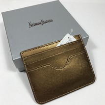 Neiman Marcus Women’s Slim Crosshatched Leather Card Case / Wallet.Dark ... - $26.18