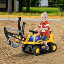 Electric Construction Vehicles Kids Ride On Excavator Digger W/ Lights & Music - £109.34 GBP