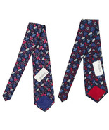 NEW Turnbull &amp; Asser Silk Tie!   Shades of Blue with Pink or Red Geometr... - £63.20 GBP