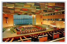 United Nations Trusteeship Council Chamber New York NY NYC Chrome Postcard V2 - £2.35 GBP