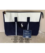 NEW POLO Ralph Lauren Duffle Bag Navy Blue Luggage Gym Canvas Holiday Ne... - $73.87