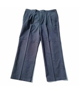 Croft &amp; Barrow 40 x 30 Blue Easy-Care Khaki Classic Fit Dress Pants Flat... - $37.42 CAD