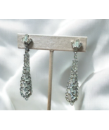 Vintage Prong Set Clear Rhinestone Art Deco Screw Back Earrings - $296.47 MXN