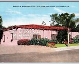 Ramona&#39;s Wedding Place San Diego California CA UNP Linen Postcard K6 - $3.02