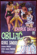 1963 Original Movie The Cracksman Poster Charlie Drake George Sanders Porter YU - £17.68 GBP