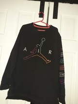 Nike  Air Jordan Black Long Sleeved  T Shirt Youth Sz M - £27.19 GBP