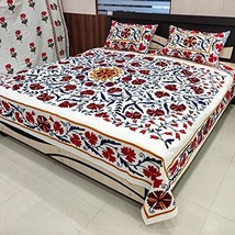 Suzani Uzbekistan Bedspread, Handmade Suzani Bed cover, Bright Suzani Bedsheet,  - $119.99