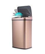 Gold Copper 13-Gallon Stainless Steel Kitchen Trash Can with Motion Sens... - $274.77 CAD