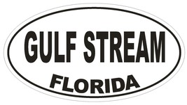 Gulf Stream Florida Oval Bumper Sticker or Helmet Sticker D2637 Euro Oval Decal - $1.39+