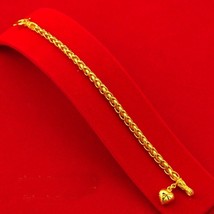 Bracelet Tail Squirrel Heart Gold 18K 24K Thai Baht Yellow Gold Plated 6.5&quot; 7.5&quot; - £22.68 GBP+