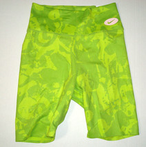 Womens Nike NWT New Bike Shorts Yoga Pilates Run Gym One Luxe XS Vivid Green Lim - £53.73 GBP