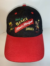 Red Stripe Embroidered Hat “Reach De Beach, Jamaica” - £13.84 GBP