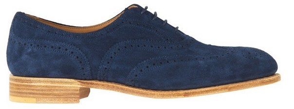 New Mens fashion classic blue Oxford brogue suede leather shoes, Men dress shoe