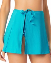 MSRP $20 California Waves Juniors Ribbed Sarong Skirt Cover-Up Aqua Size XS - $20.19