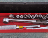 Vintage WILLIAMS 1/2” Drive Sockets Ratchet Wrench SAE W Metal Box Assor... - £51.87 GBP