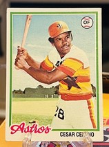 1978 Topps - #650 Cesar Cedeno Houston Astros.  All Star (4) Gold Glove (5) - £2.38 GBP