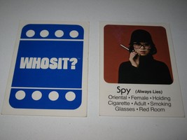 1976 Whosit? Board Game Piece: Spy blue Character Card - £0.80 GBP