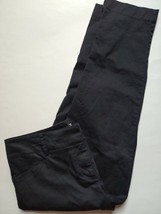7th Avenue Design Studio Cropped Capri Pants Womens Size 4 Black Cotton Stretch - £17.38 GBP