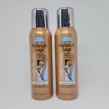 2 Bottles of Sally Hansen Airbrush Legs MEDIUM Glow 4.4 oz Spray On Leg Makeup - £26.36 GBP